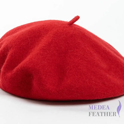 Wool Beret Hat M: 56-58cm / Red