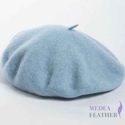 Wool Beret Hat M: 56-58cm / Sky blue