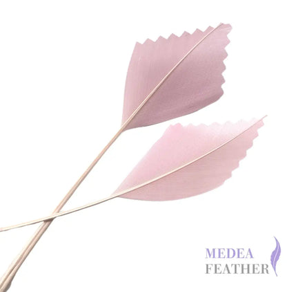 Zigzag Edge Hard Goose Feather-Pack of 20 - #49 pink mist