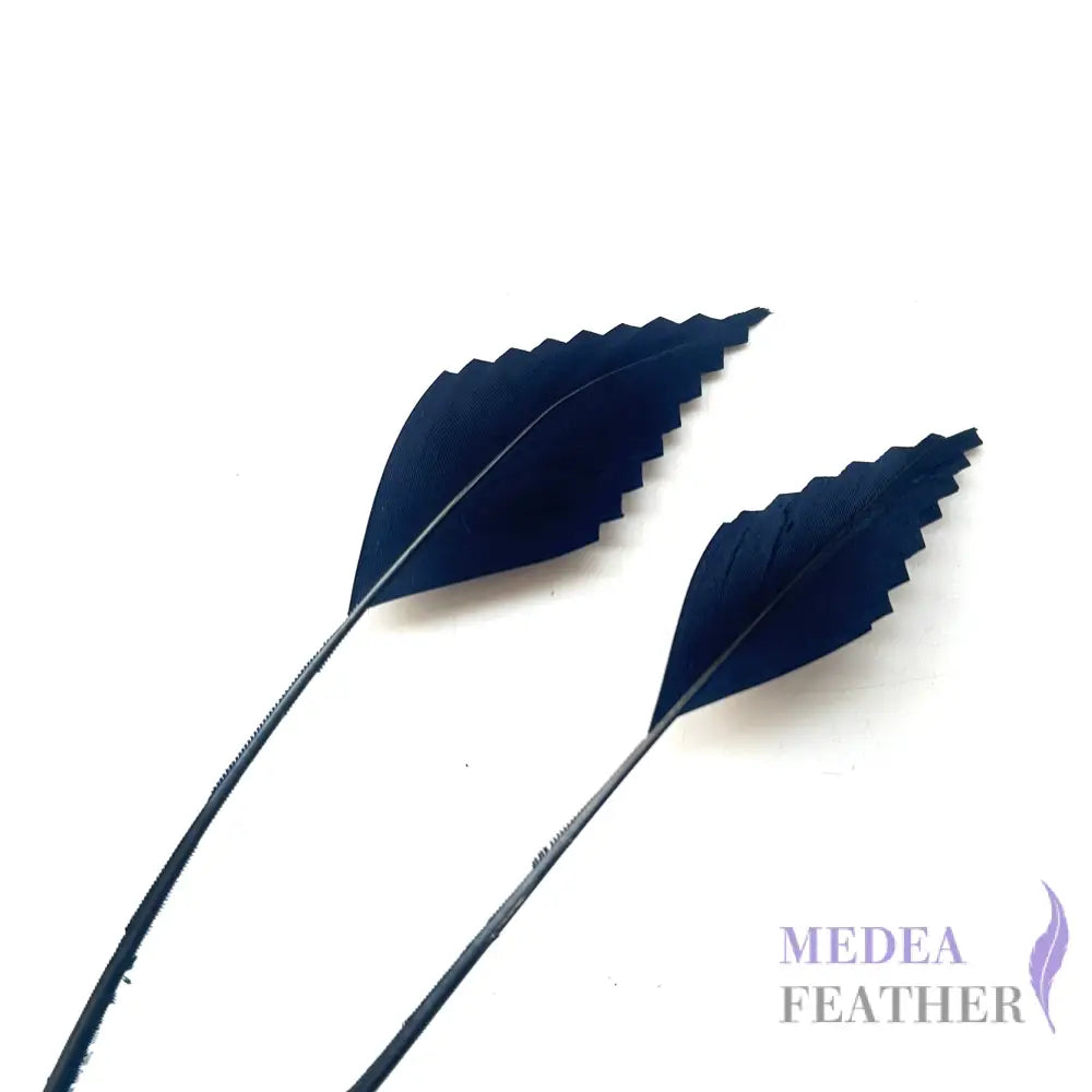 Zigzag Edge Hard Goose Feather-Pack of 20 - #65 navy