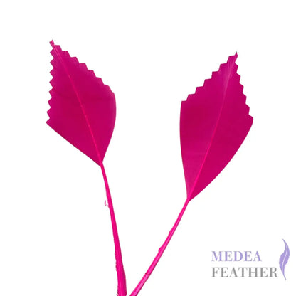Zigzag Edge Hard Goose Feather-Pack of 20 - #20 Barbie pink