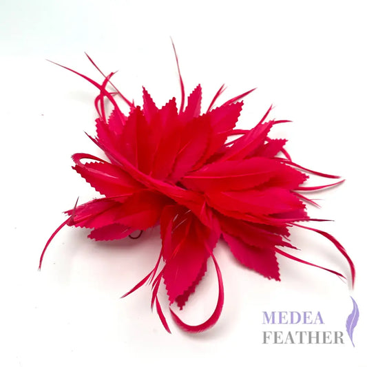 Zigzag Goose Biot Feather Flower Mount Custom - Please add text below