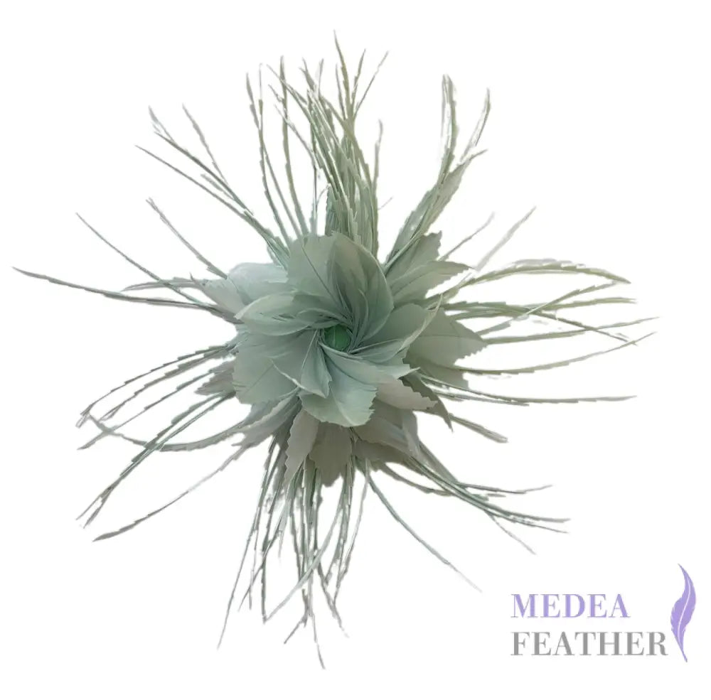 Zigzag Goose Biot Feather Flower Mount DS260626 - Limited-Sage Green