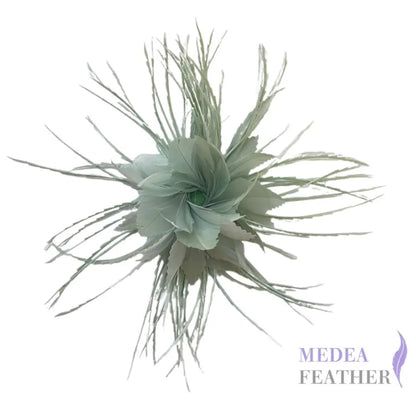 Zigzag Goose Biot Feather Flower Mount DS260626 - Limited-Sage Green